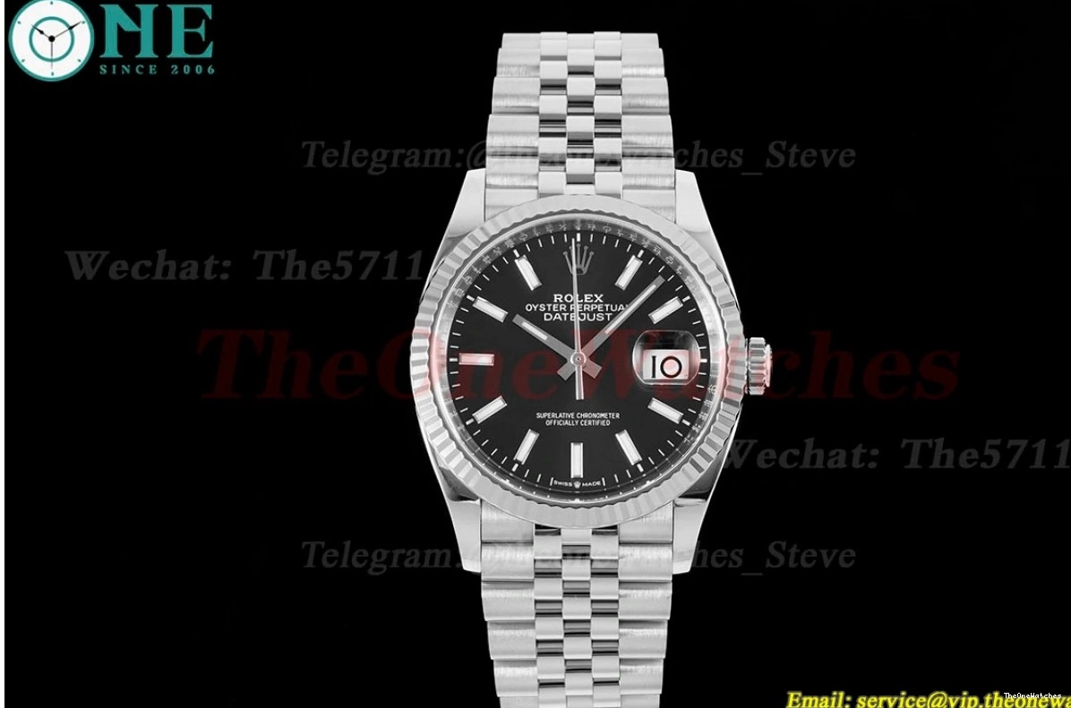 SS Black SH3235 Jub Clean Stk 126234 SS Datejust 36mm 0103